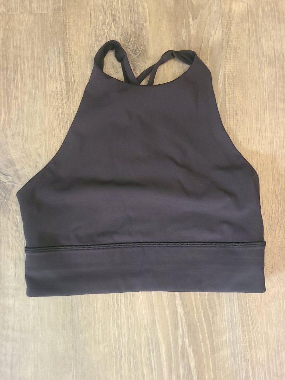 Lululemon Energy Bra High Neck Longline Black -Size 6